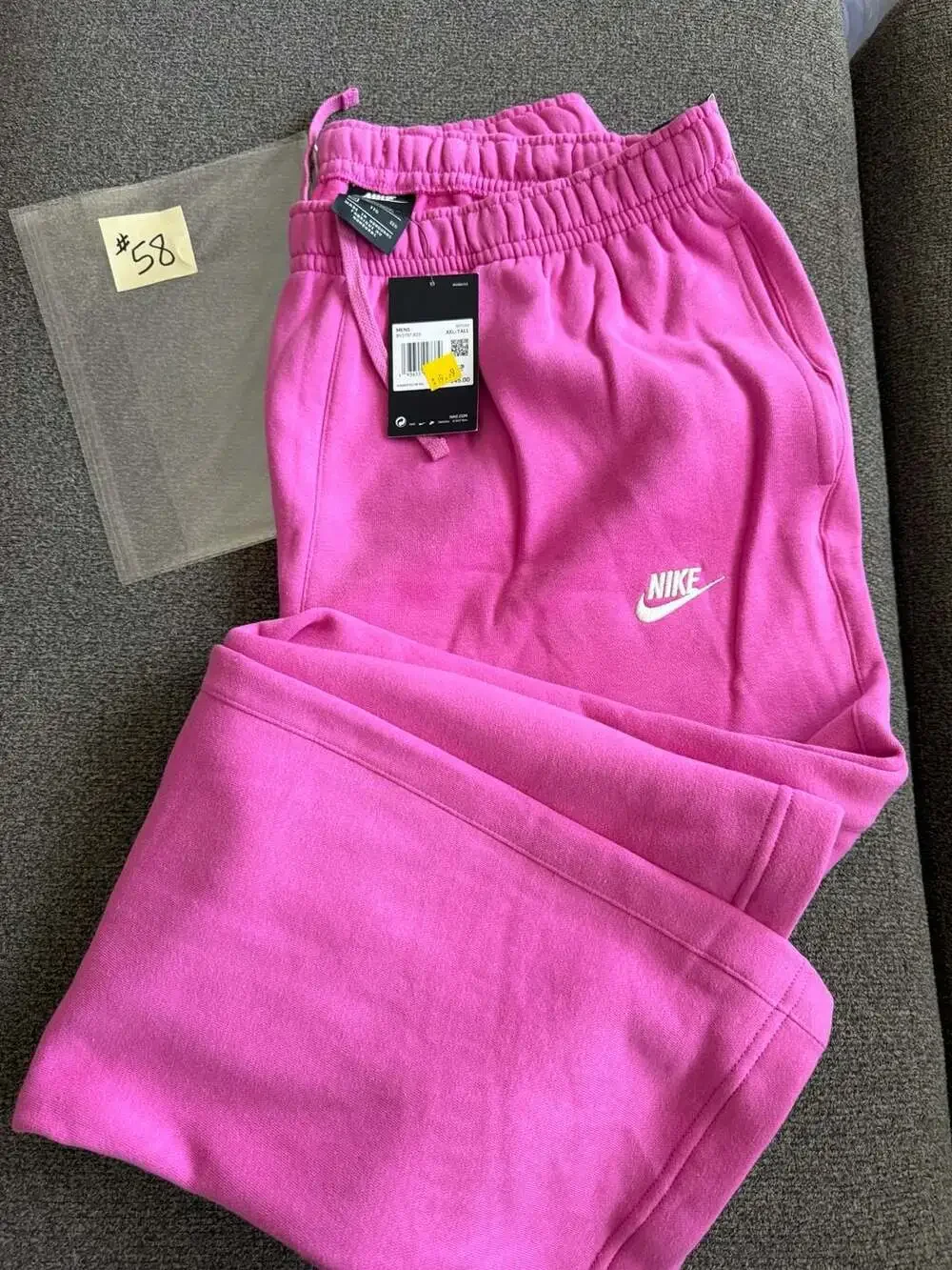 Nike Men's Club Fleece Jogger Sweatpants in Pink (Model BV2707-623)